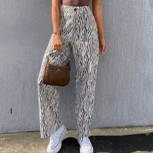 BEGINNING BOUTIQUE Safari Pants Zebra